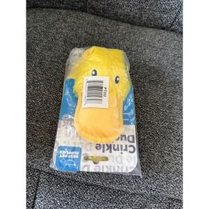 Best Pet Supplies Crinkle Duck Plush Dog Toy Yellow‎ Stuffing Free PT332